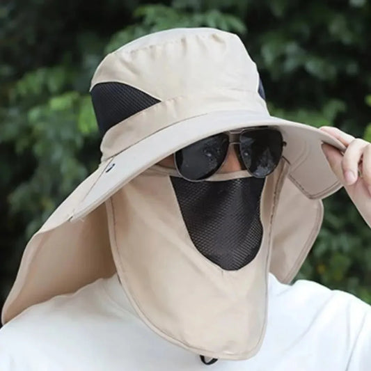 TrailGuard Sun Hat – UV Protection, Wide Brim (Khaki)