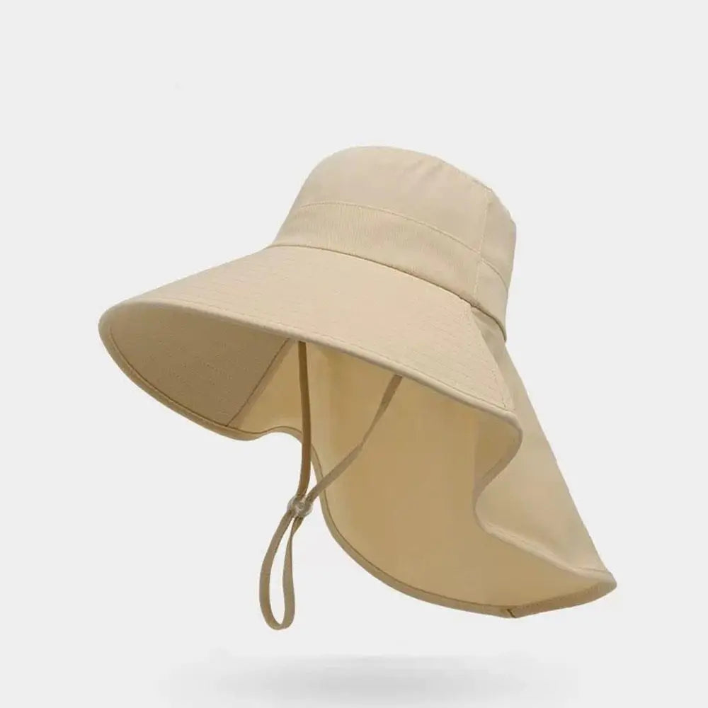 SunLuxe Khaki Travel Sun Hat – UV Shield, Breathable, Adjustable