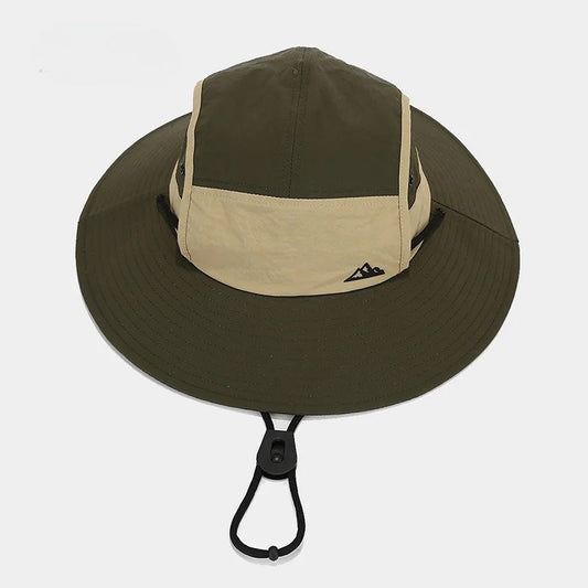 Coastline Sun Hat (Army Green) – Wide Brim & Neck Flap UV Protection