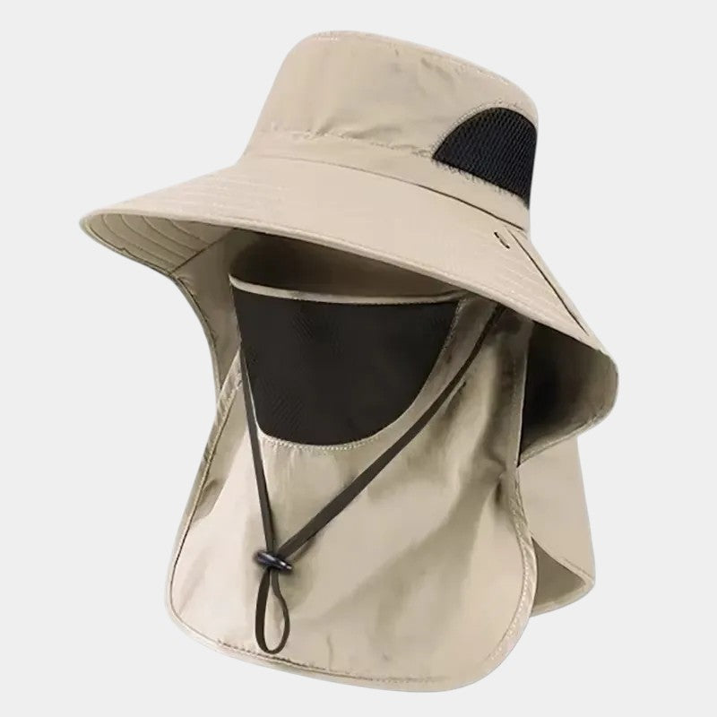 TrailGuard Sun Hat – UV Protection, Wide Brim (Black)