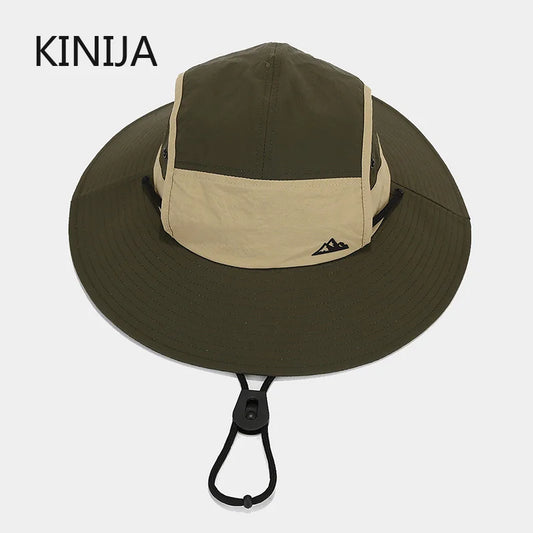Coastline Sun Hat (Army Green) – Wide Brim & Neck Flap UV Protection