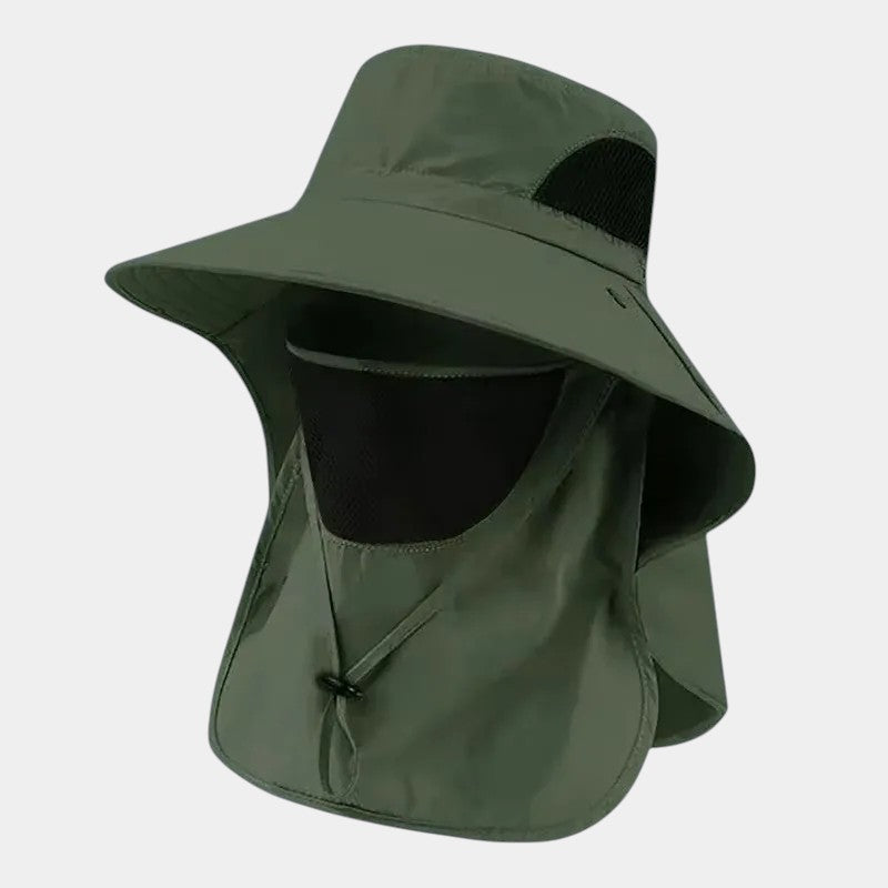 TrailGuard Sun Hat – UV Protection, Wide Brim (Army Green)