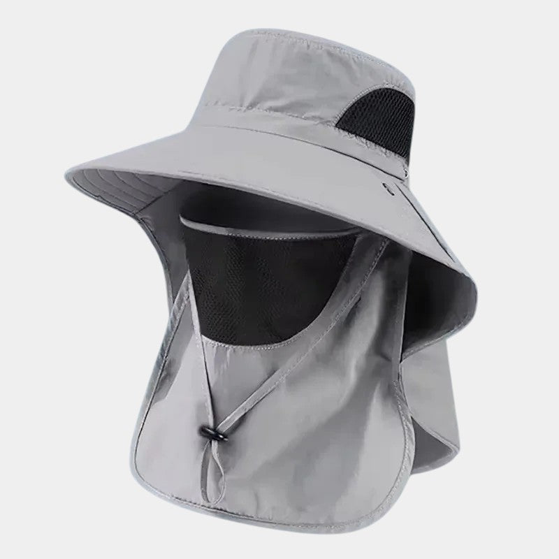 TrailGuard Sun Hat – UV Protection, Wide Brim (Light Grey)